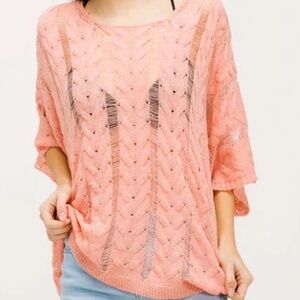 Cable Knit Beach Cover Up